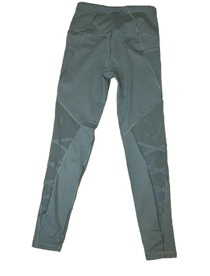 VICTORIA'S SECRET  SZS SPORT KNOCKOUT TIGHT PANT POCKET MESH CADETTE OLIVE GREEN - Image 4