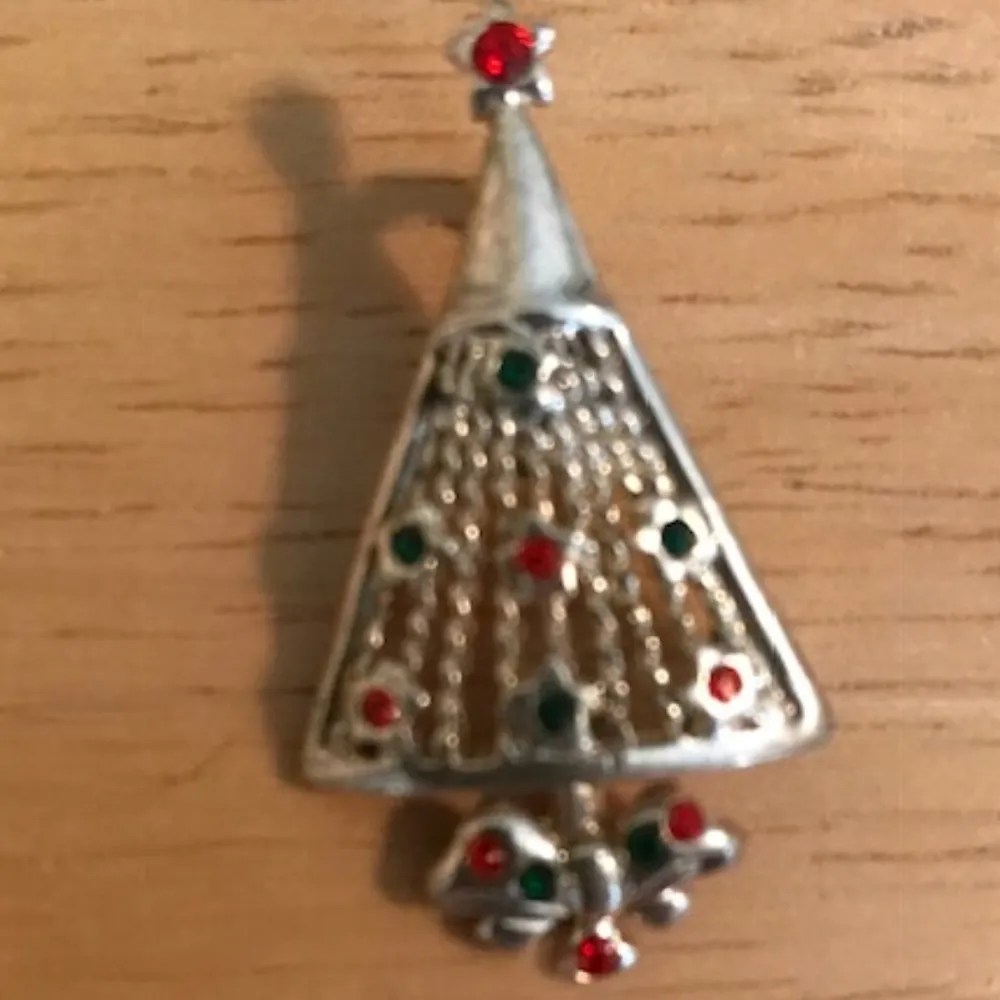 Christmas Tree Pendant Austrian Crystals Vintage - Image 3