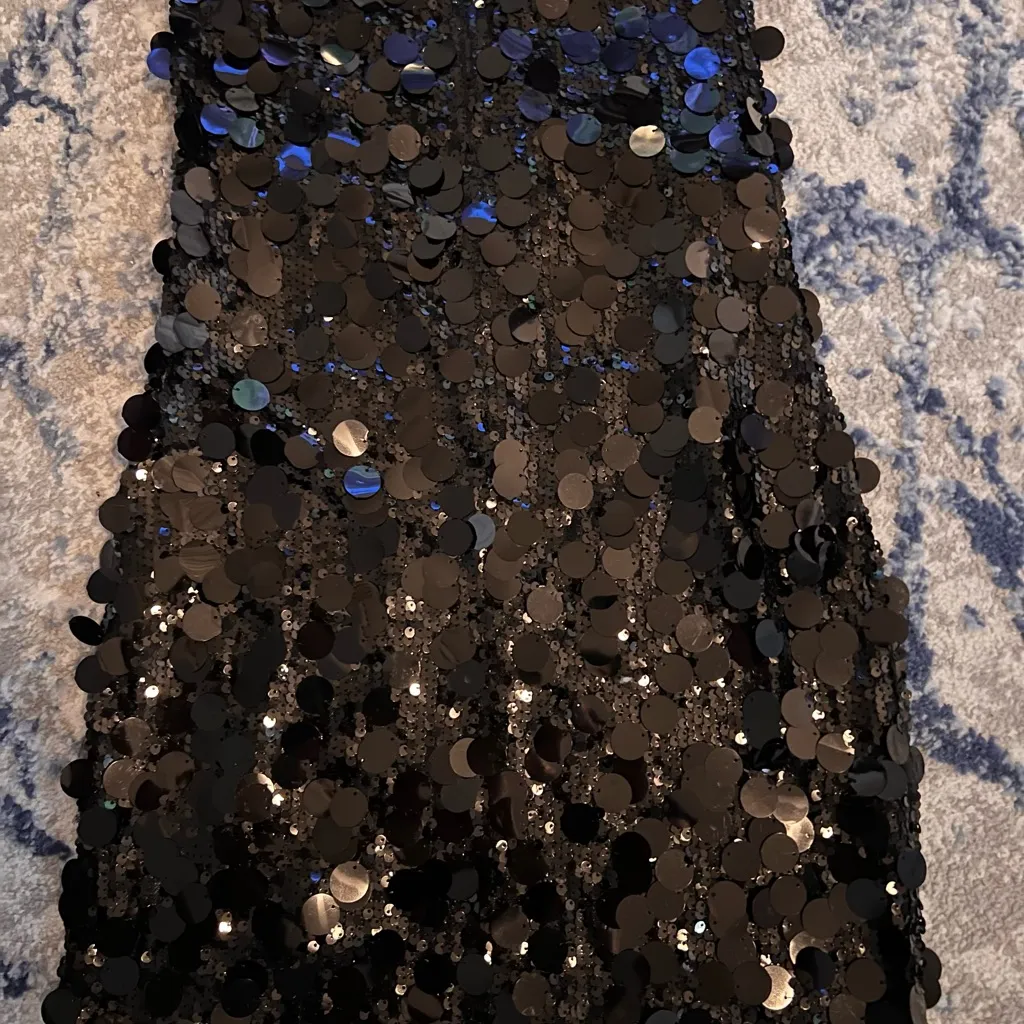NWT White Fox Black Sequin dress - Image 5