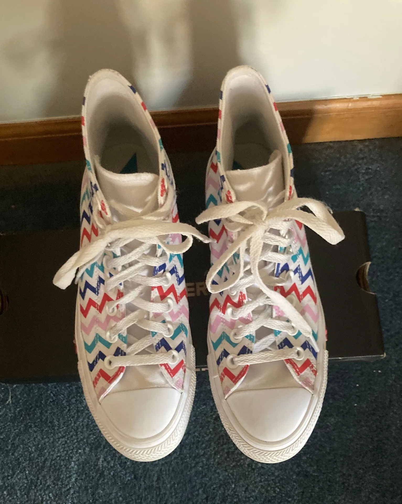 Chuck Taylor All Star High 'Zigzag' Sneakers | White | Women's - Image 3