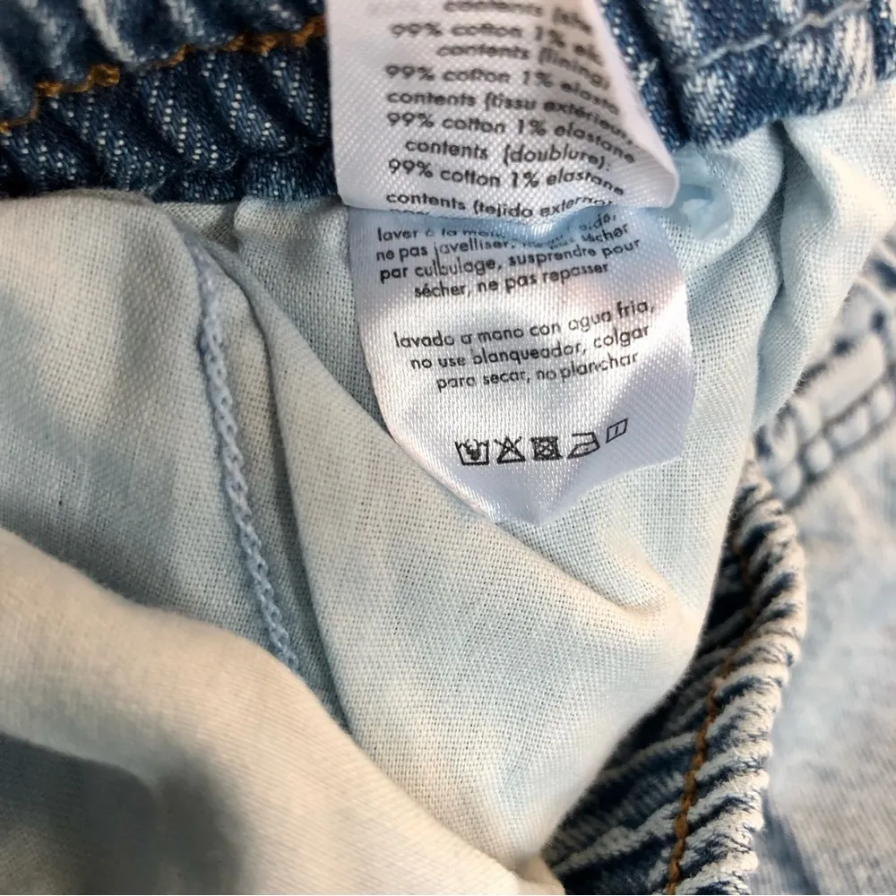 NWT WeWoreWhat Zia Straight Leg Jeans Pull on Elastic Waistband Light Wash Denim - Image 15