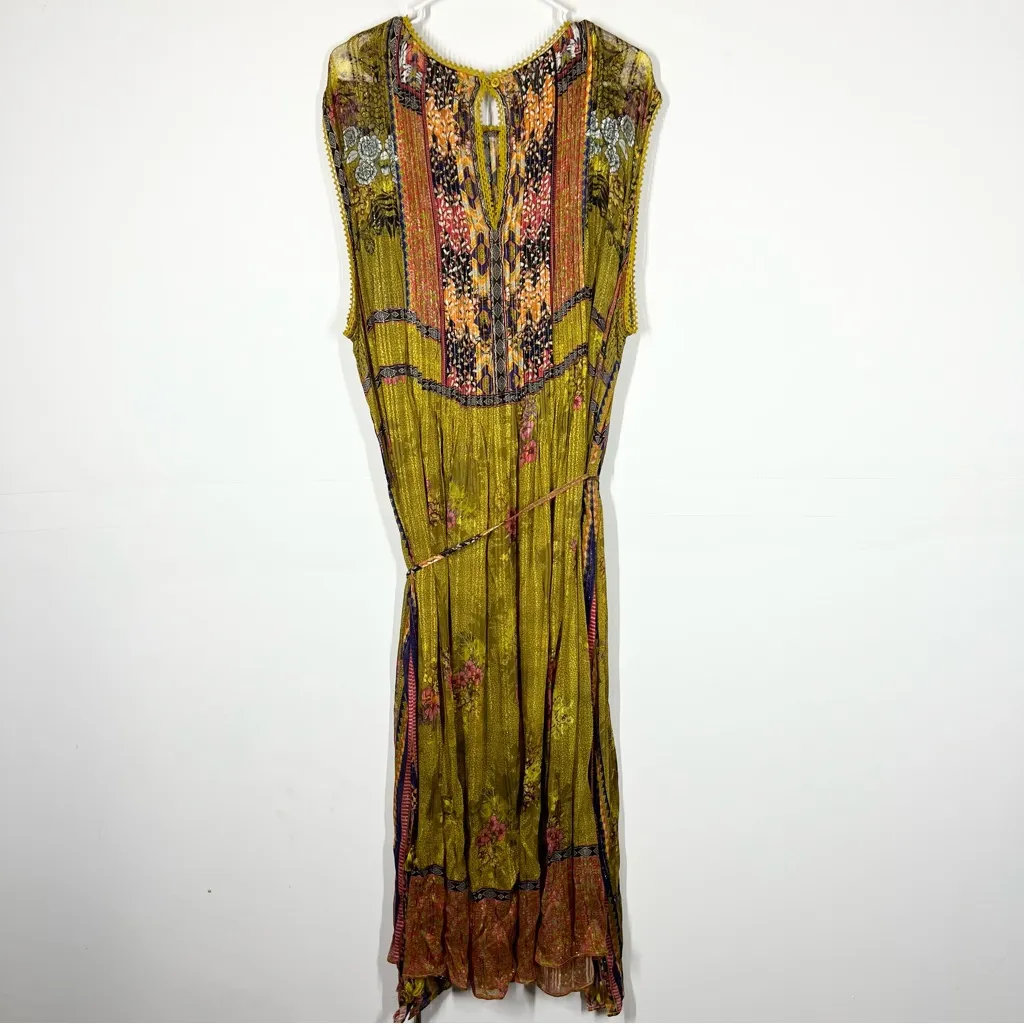 Anthro BHANUNI Citron Embroidered Maxi Dress Size 2X - Image 6