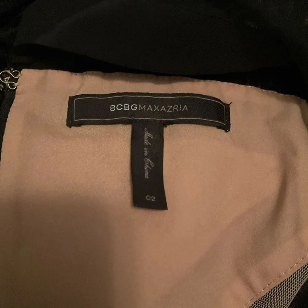 BCBG MAX AZRIA Viviana illusion lace peplum gown Black - Image 11