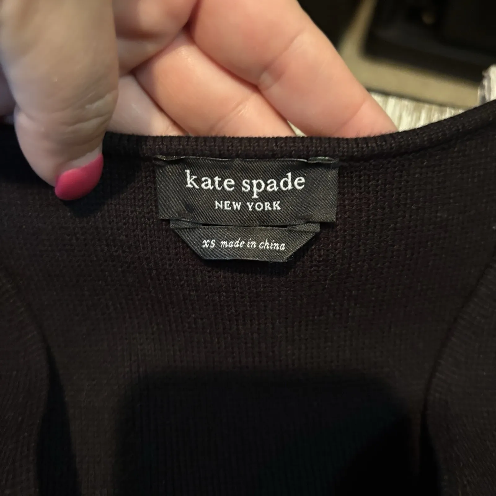 KATE SPADE New York Heavy Scalloped Sweater Blazer Cardigan Jacket Top Size XS‎ - Image 8