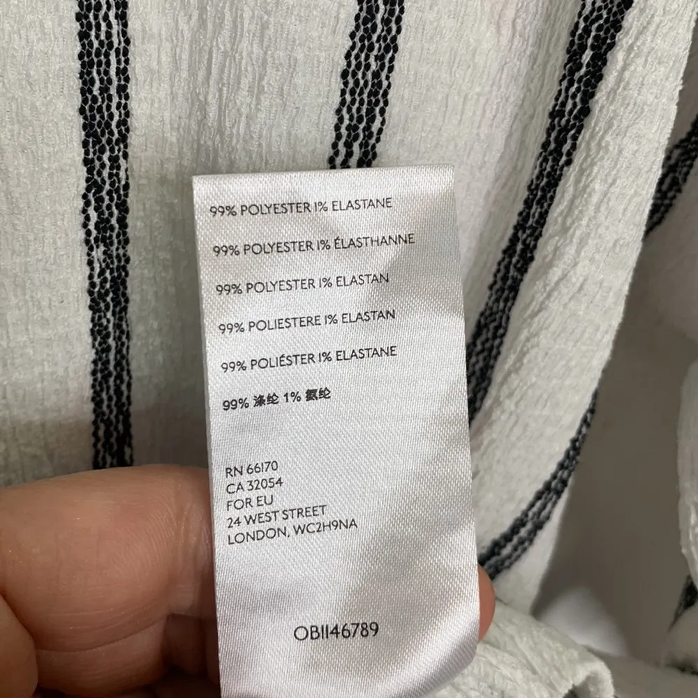 Anthropologie Willa Stripe V Neck Textured Boho Long- sleeve Top W-040  Sz S - Image 7