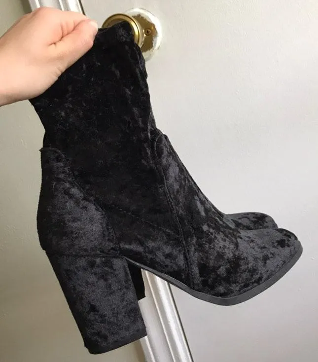 Forever 21 Crushed Velvet Sock Boots - Image 2