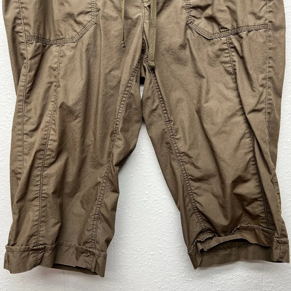 French Cuff 100% Cotton Bermuda Womens Shorts 8 Hiking Fishing Breathable Brown - Image 4