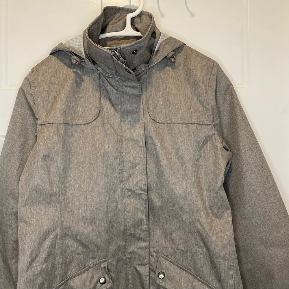 🛍️ Mondetta Gray Hooded Rain Jacket Size S - Image 2
