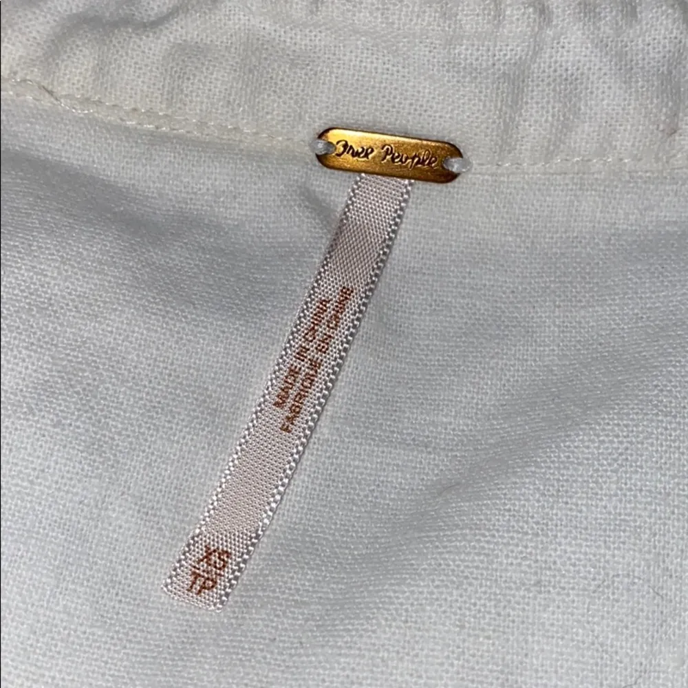 Free People White Denim Vest Size XS - Image 4