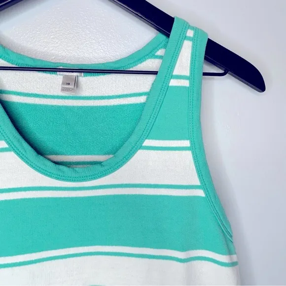 J. Crew Rugby Stripe White & Mint Tank Dress Size XS‎ - Image 6