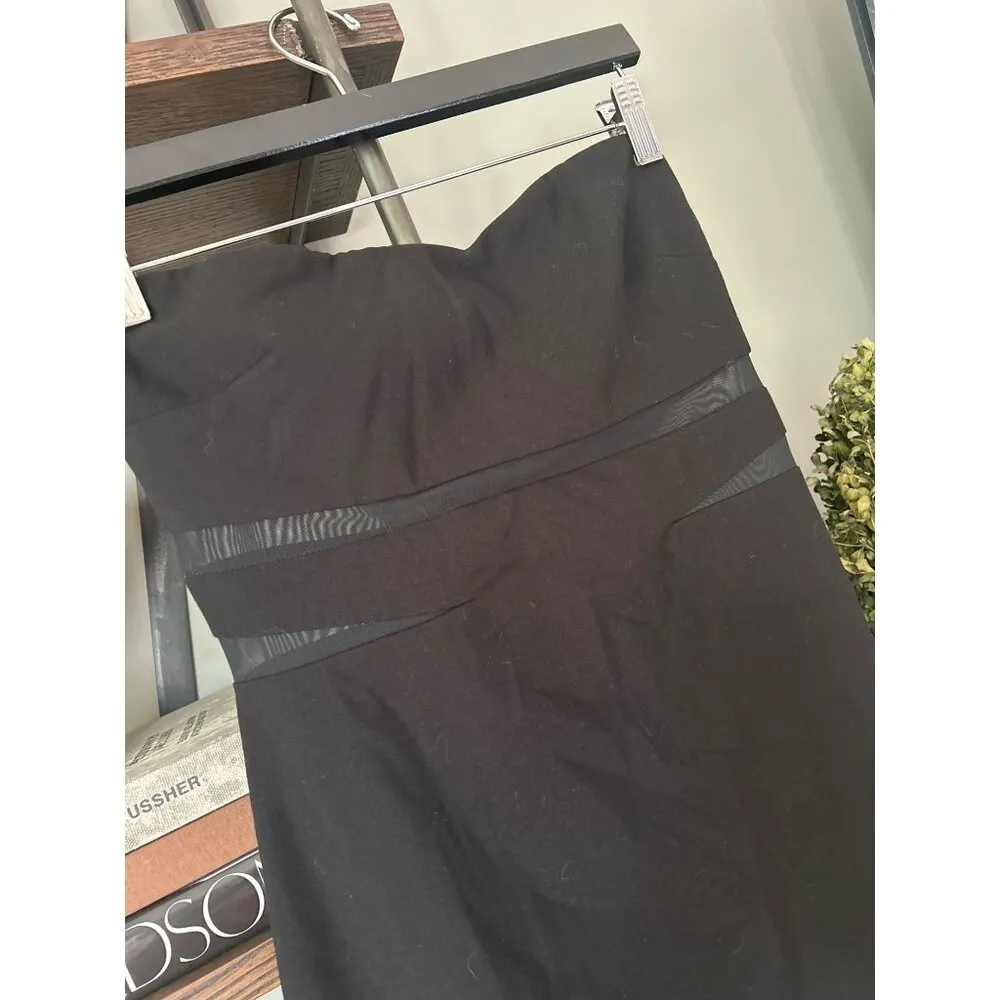 LIKELY Vas Strapless Mesh Evening Gown Black Womens Size 8 - Image 6