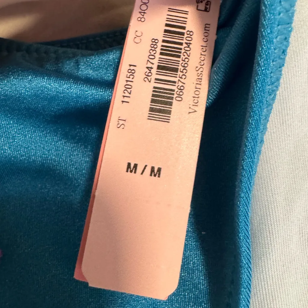 Victoria's Secret Blue Chain Strap Bikini Bottom - Image 3