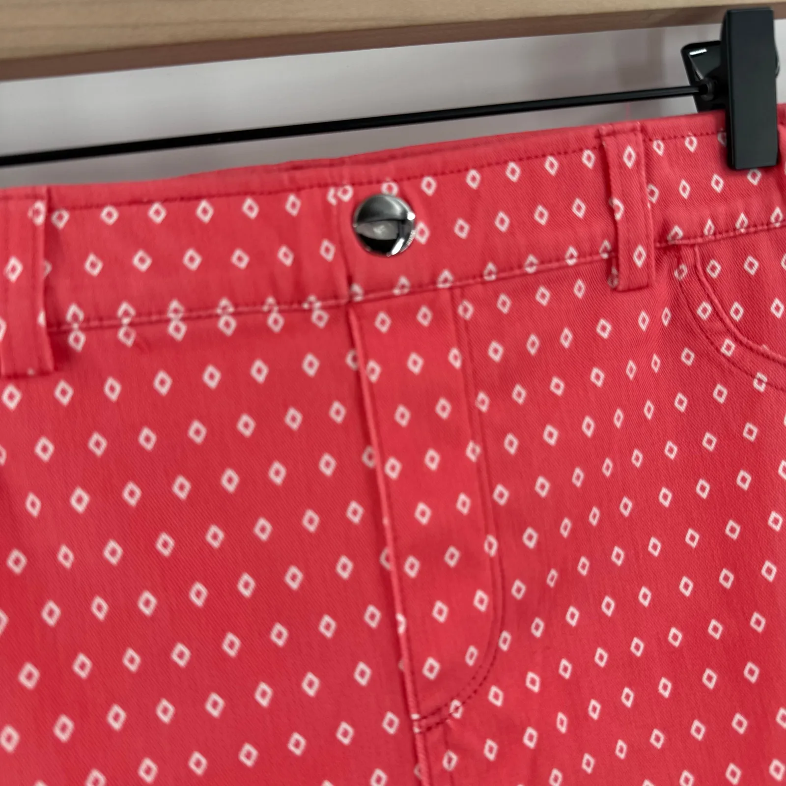 RAFAELLA Comfort Pants SZ 18 Knit Twill Calypso Coral NWT Skinny Ankle Stretch - Image 7