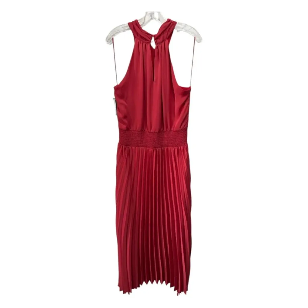 NWT Ramy Brook Arina Halter Maxi Dress Red Pleated Smocked Waist Size 12 - Image 12
