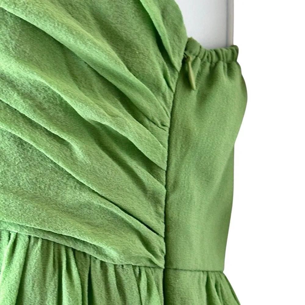 Chloe Vintage 6 Silk Green Baby doll Knee Length Sleeveless coquette Y2K Dress - Image 9