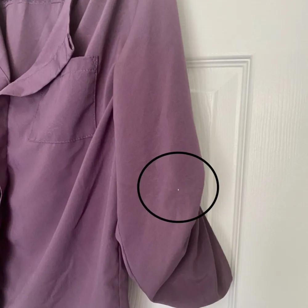 Shasa Plum Purple 3 Qtr Sleeve Blouse - Image 7