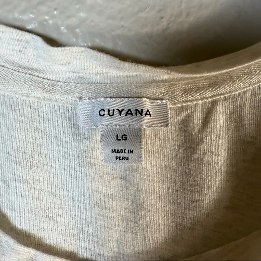 Cuyana Casual Gray Sleeveless Top SZ:L - Image 7