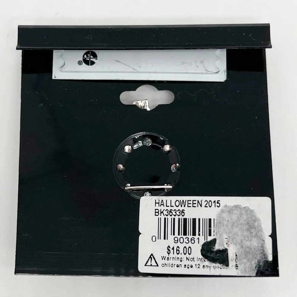 New Kim Rogers Halloween Glitter Jack-o-Lantern and Spider Brooch Pin - Image 2