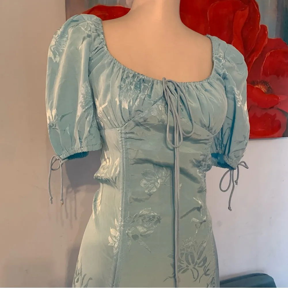 Skylar + Madison oriental baby blue floral Dress Size s small - Image 7