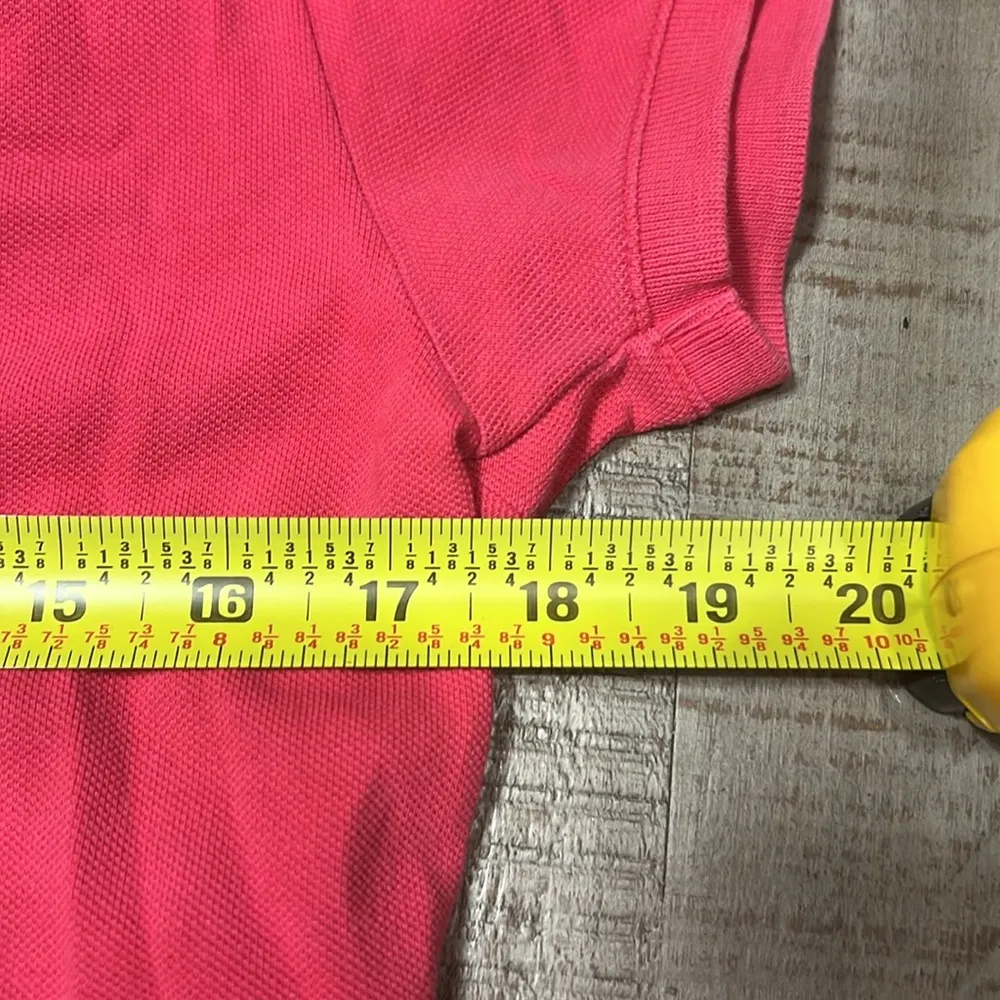Vineyard Vines Womens Pique Polo Short Sleeve Red/Pink EUC - Image 4
