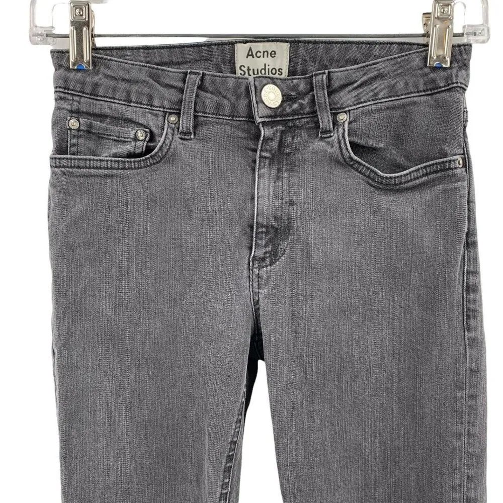 Acne Studios "Skin 5 Used Black" Denim Skinny Jeans Size 26 - Image 2