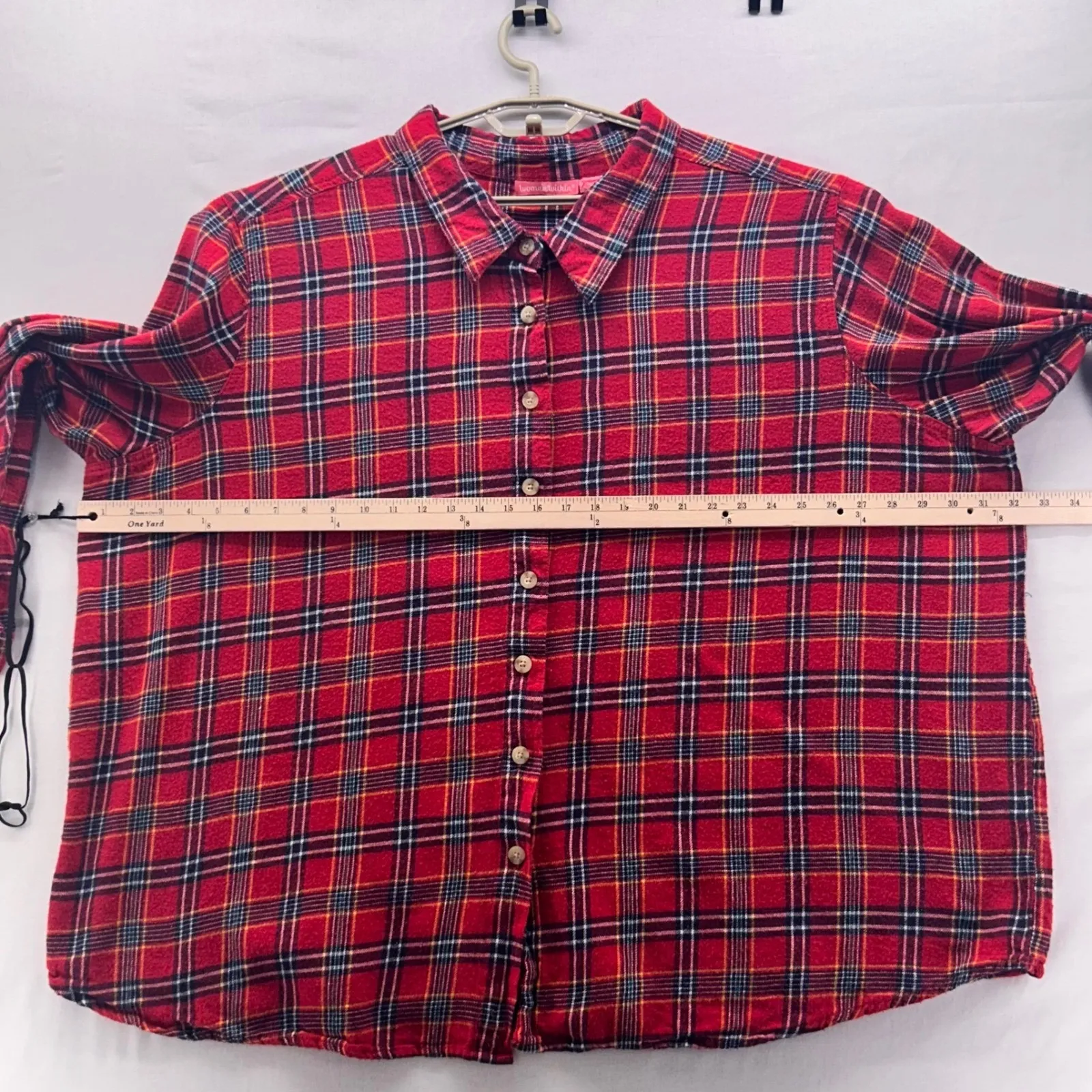 Woman Within Button Up Shirt Red 5X - Image 9