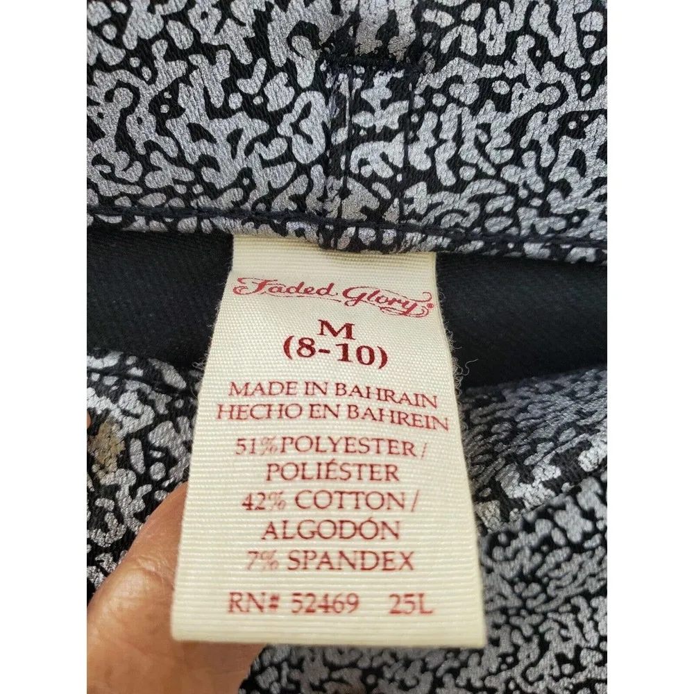 Faded Glory Women Gray Polyester Pull On Mid Rise Skinny Fit Casual Pant Size M - Image 5