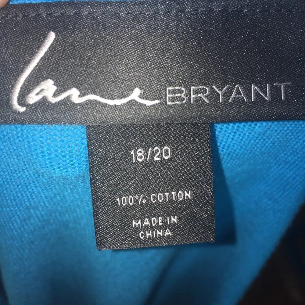 Lane Bryant 18/20 faux wrap bright blue sweater - Image 3