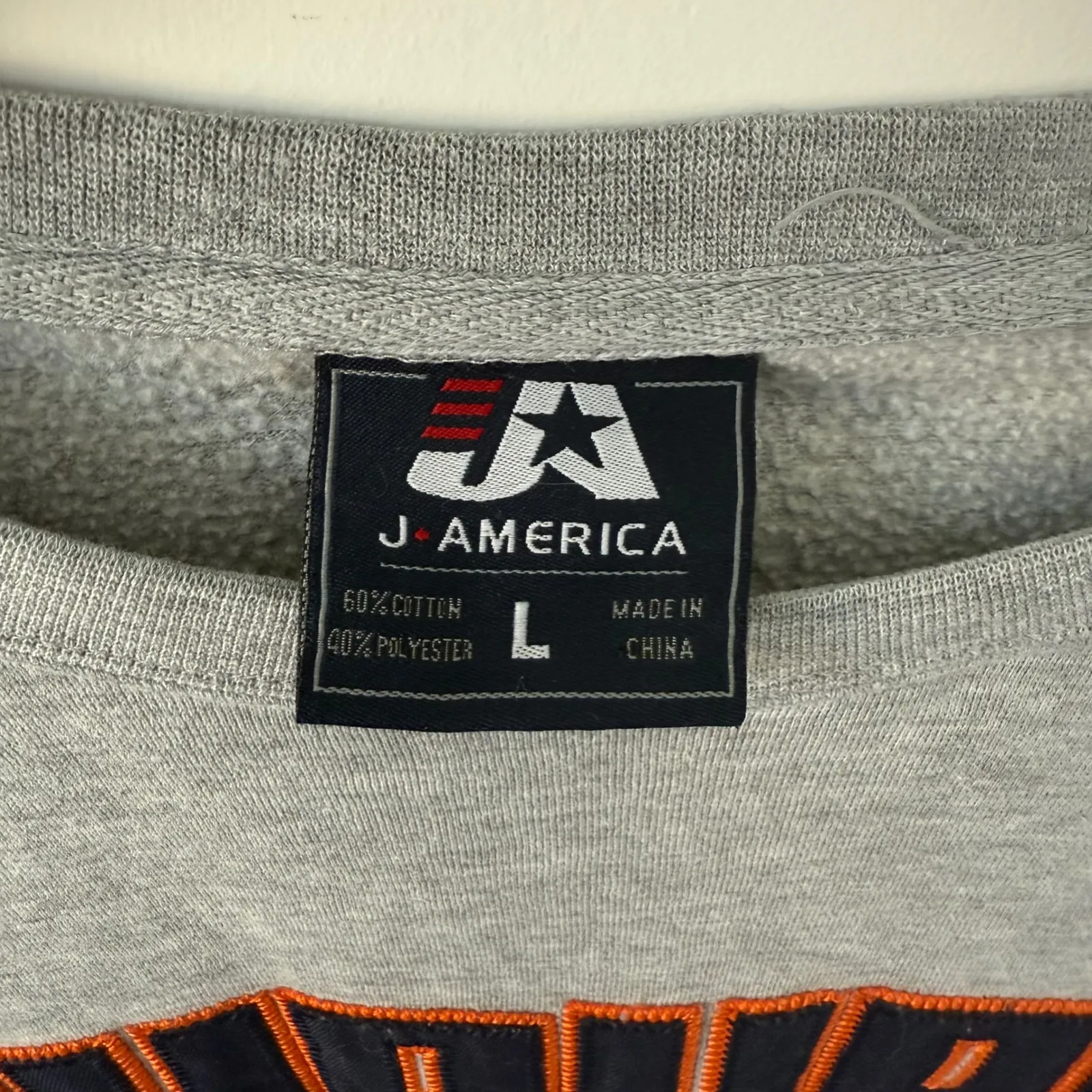 J America Auburn Tigers Women's‎ Crewneck Sweatshirt Gray Sz Large Embroidered - Image 6
