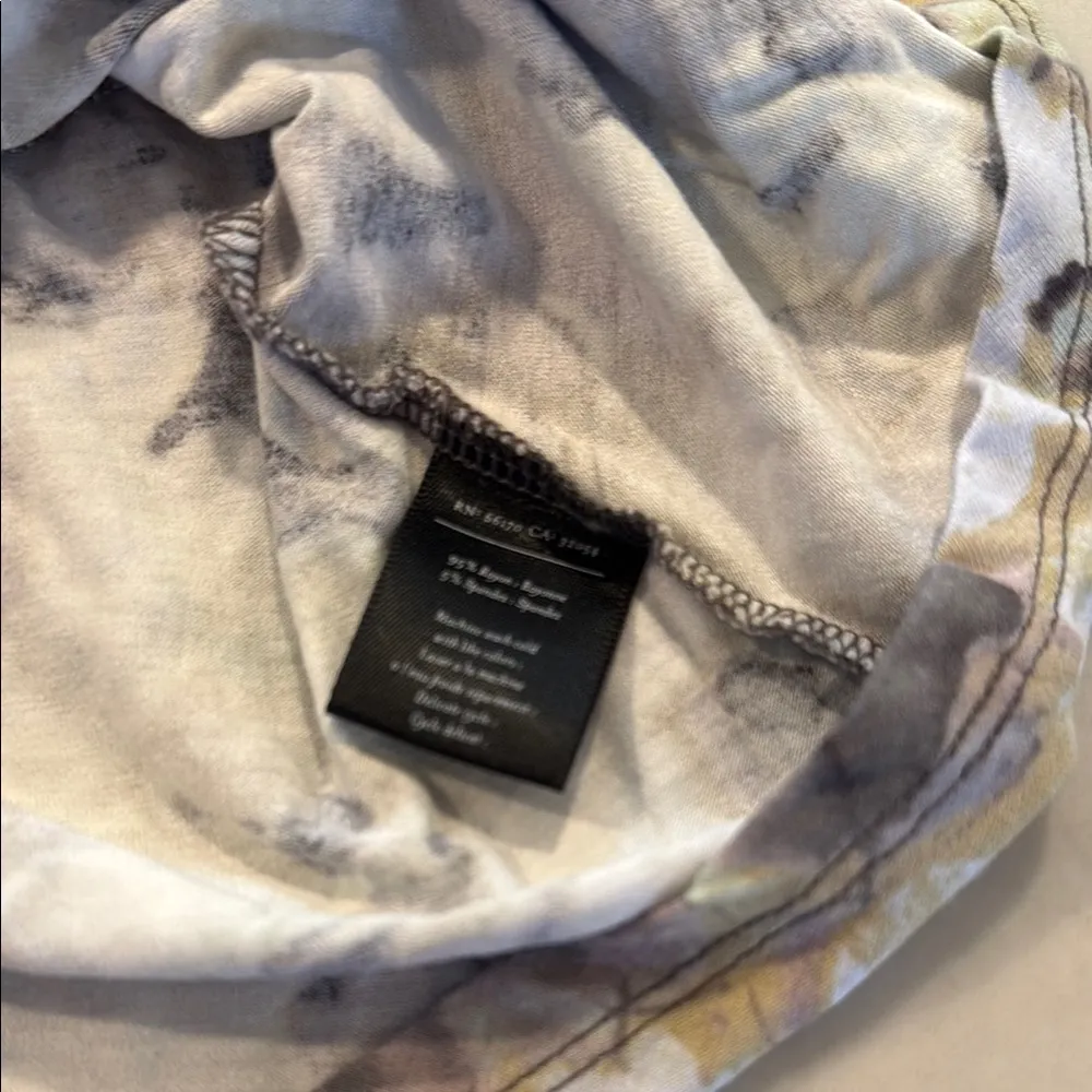 Anthropologie Deletta Abstract Floral Print Green & Gray Women's Top Small - Image 8