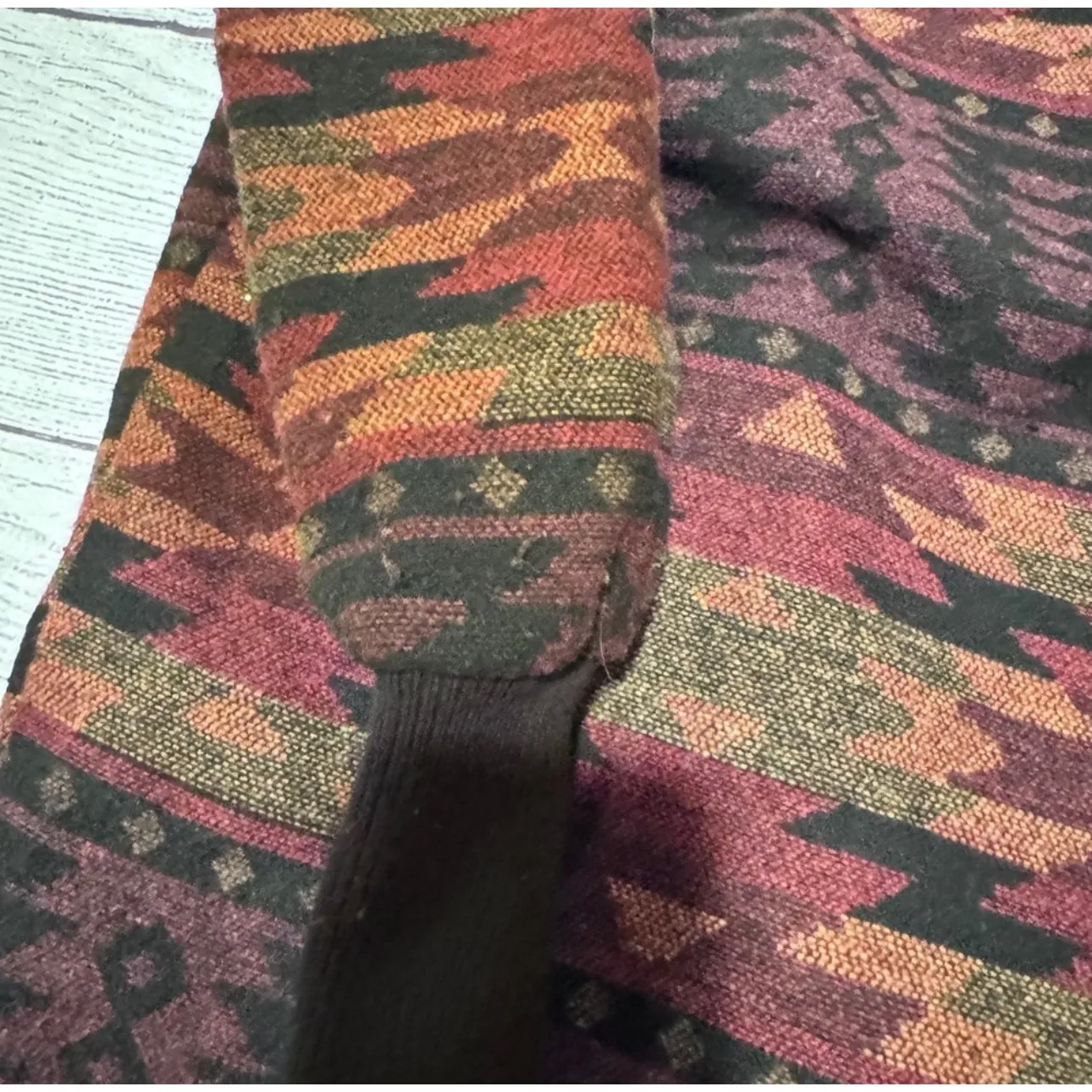 BB Dakota by Steve Madden Cabin Fever Aztec Print Geo Jacket NWT Red Size M - Image 7