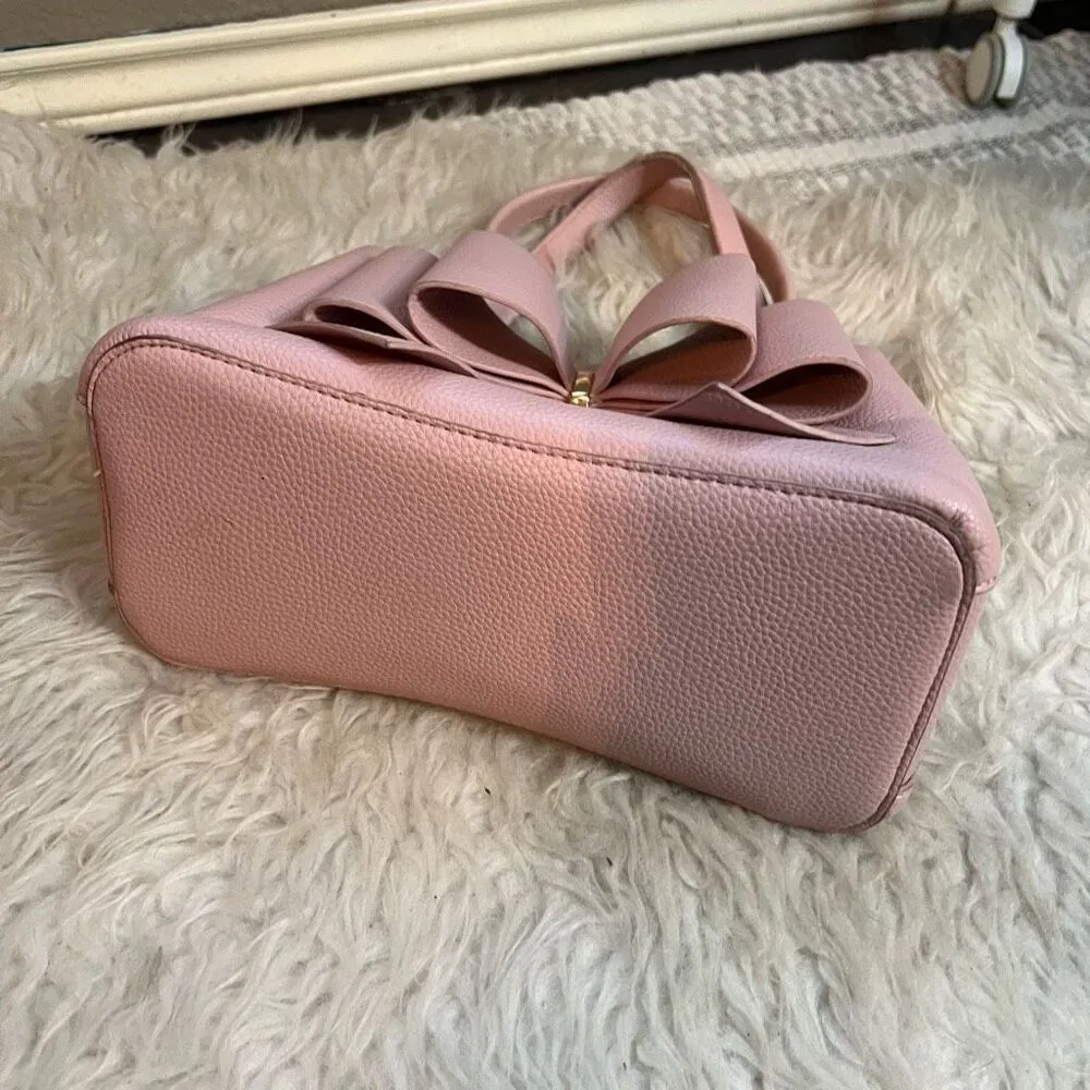 Grossi pink / blush big bow statement bag / purse Pink - Image 3