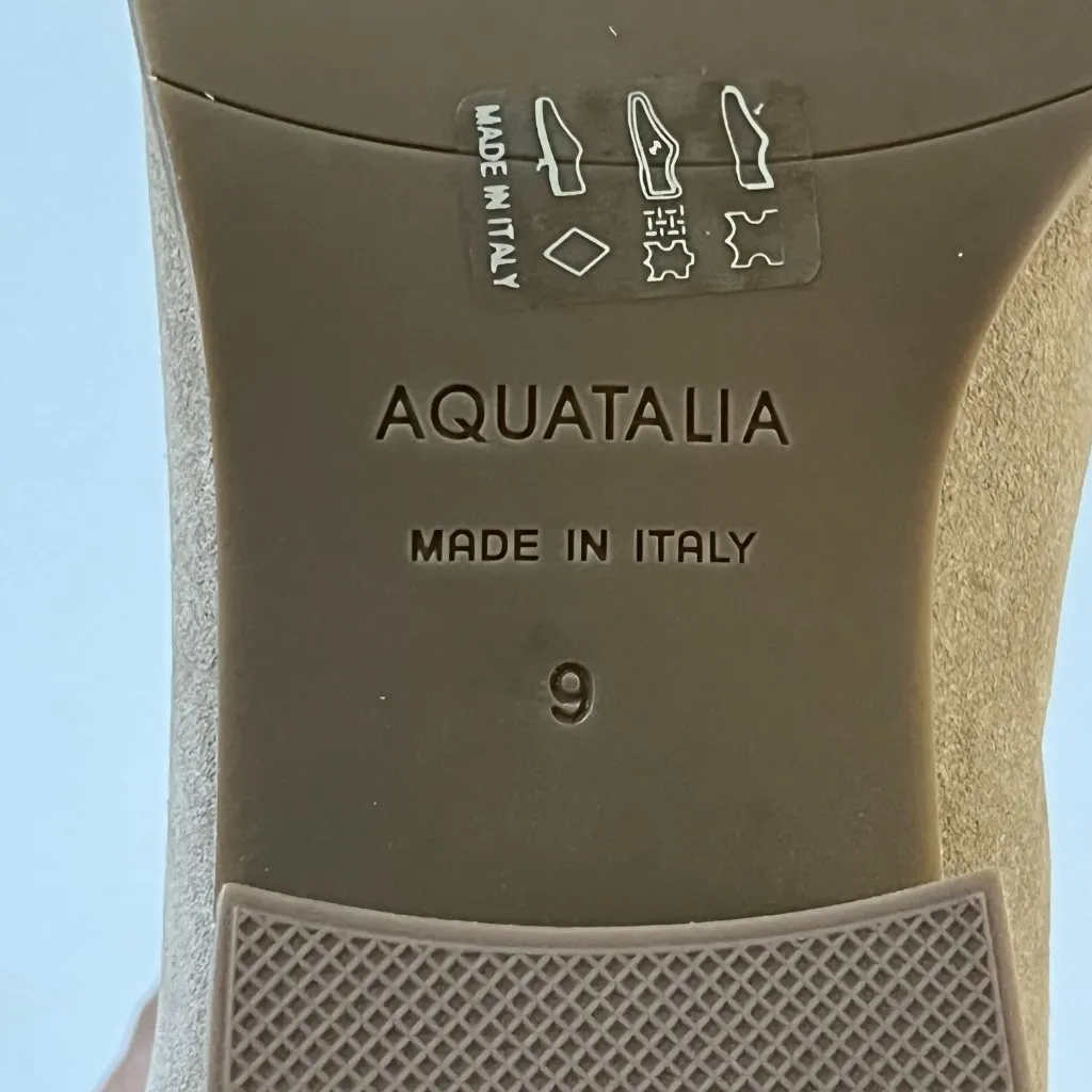 Aquatalia Suede ankle boots 9 Weatherproof Suede Booties Rose Tan Neutral $495 - Image 4