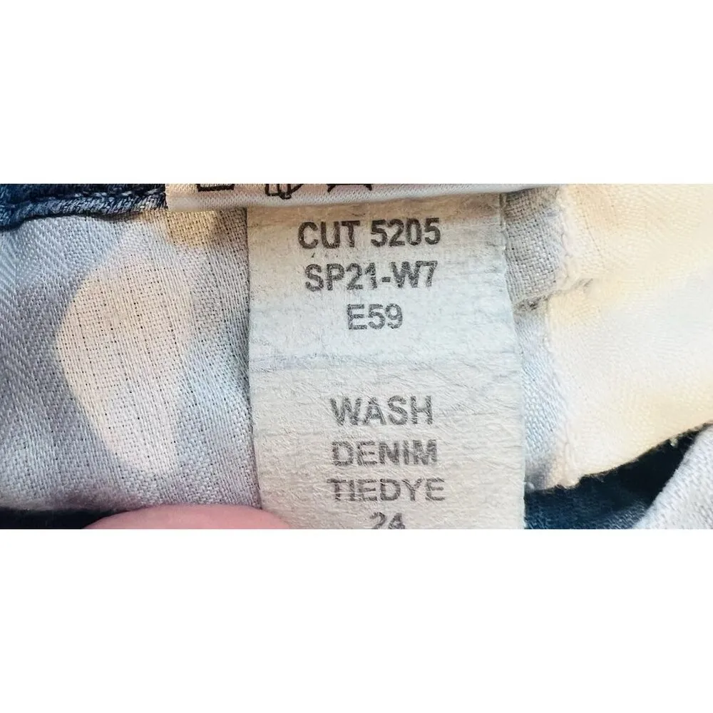 Sundry Revolve Tie Dye Jean Joggers Size 24 Cotton Lightweight Ankle Zip NWOT - Image 10