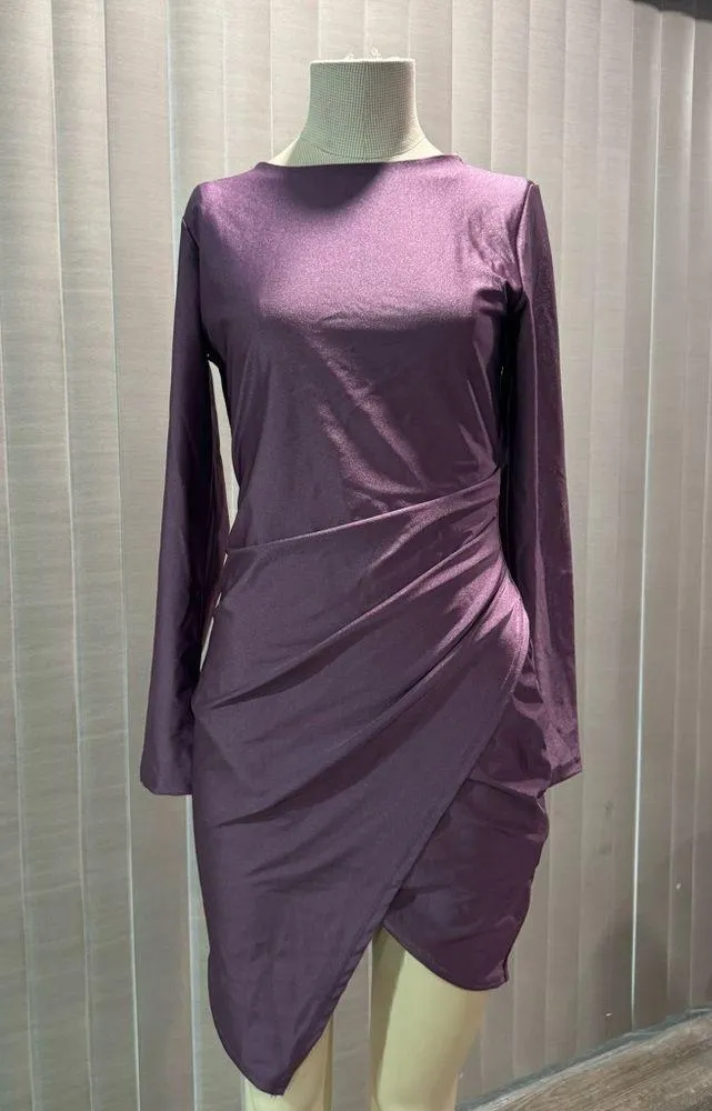 BOUTIQUE wrap style purple dress ✨ Size L - Image 12