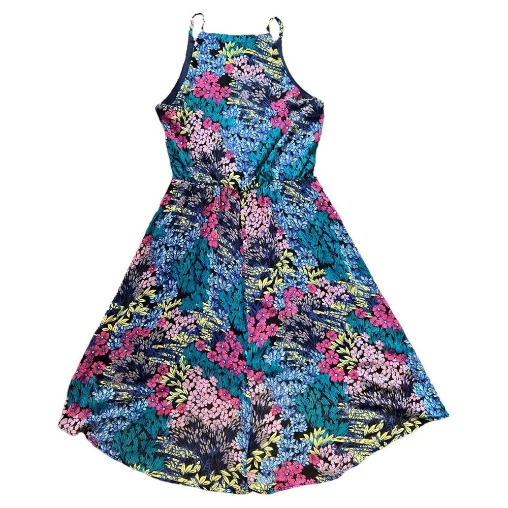 Bisou Bisou BISOU BSOU Michele Bohbot Asymmentrical Floral Dress, US6 - Image 4