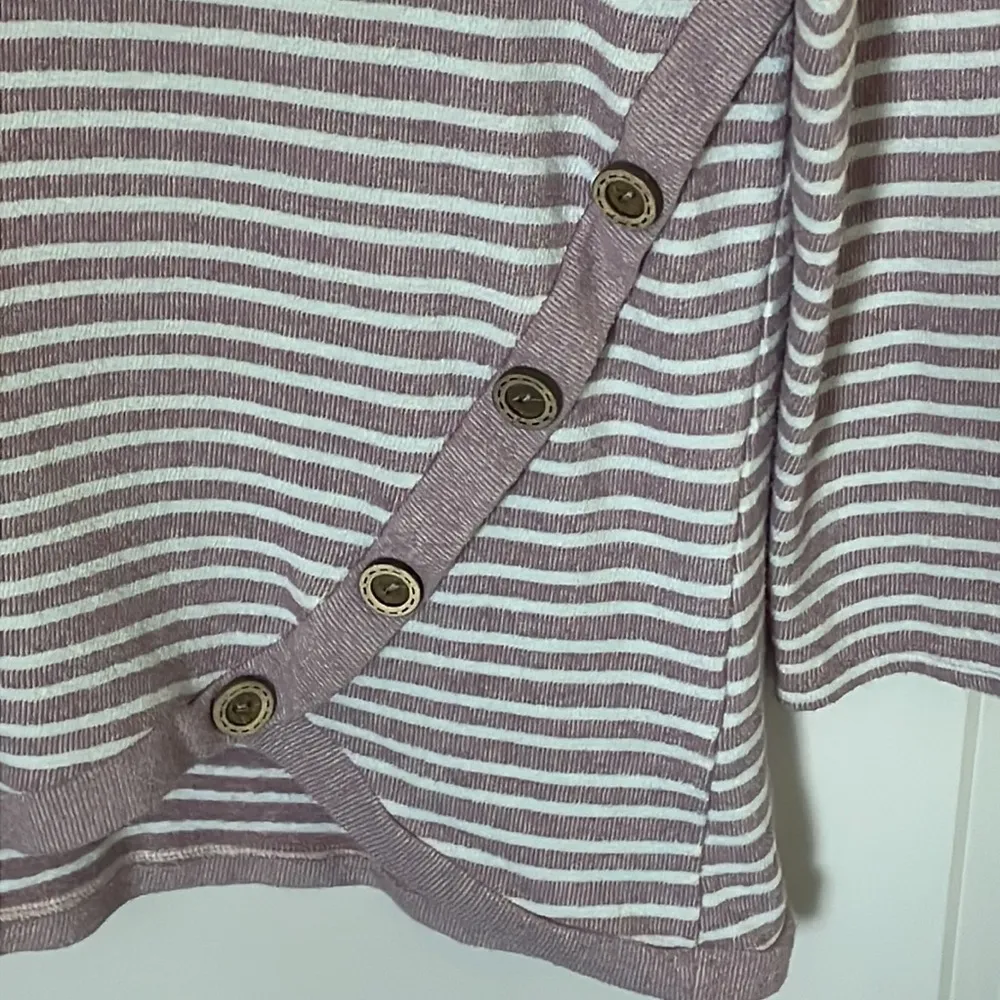 Soft Surroundings Striped Tunic Button Detail Medium - Image 3