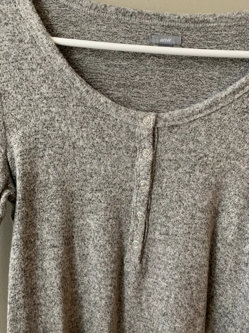 Aerie heathered button up - Image 3