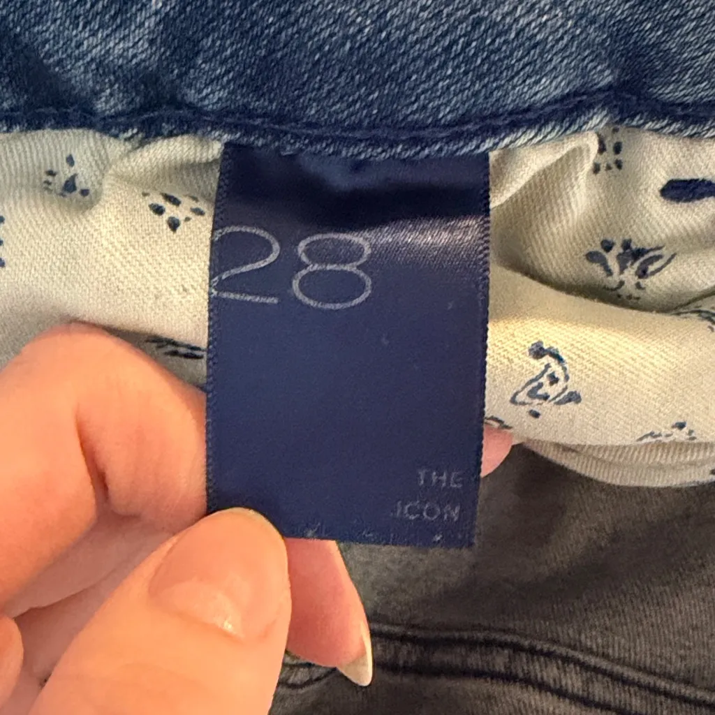 Pilcro Anthropologie The Icon High Waist Distressed Denim Flare Jeans Size 28 - Image 4