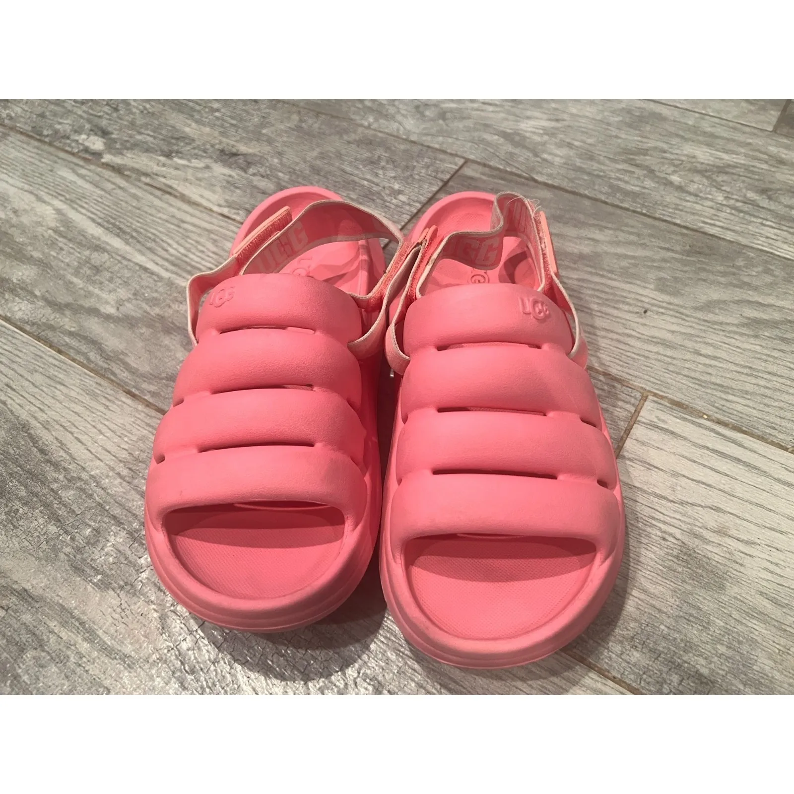 UGG Sport Yeah Sandals size 9 Pink Barbiecore Shoes Slide slingback Womens‎ - Image 7