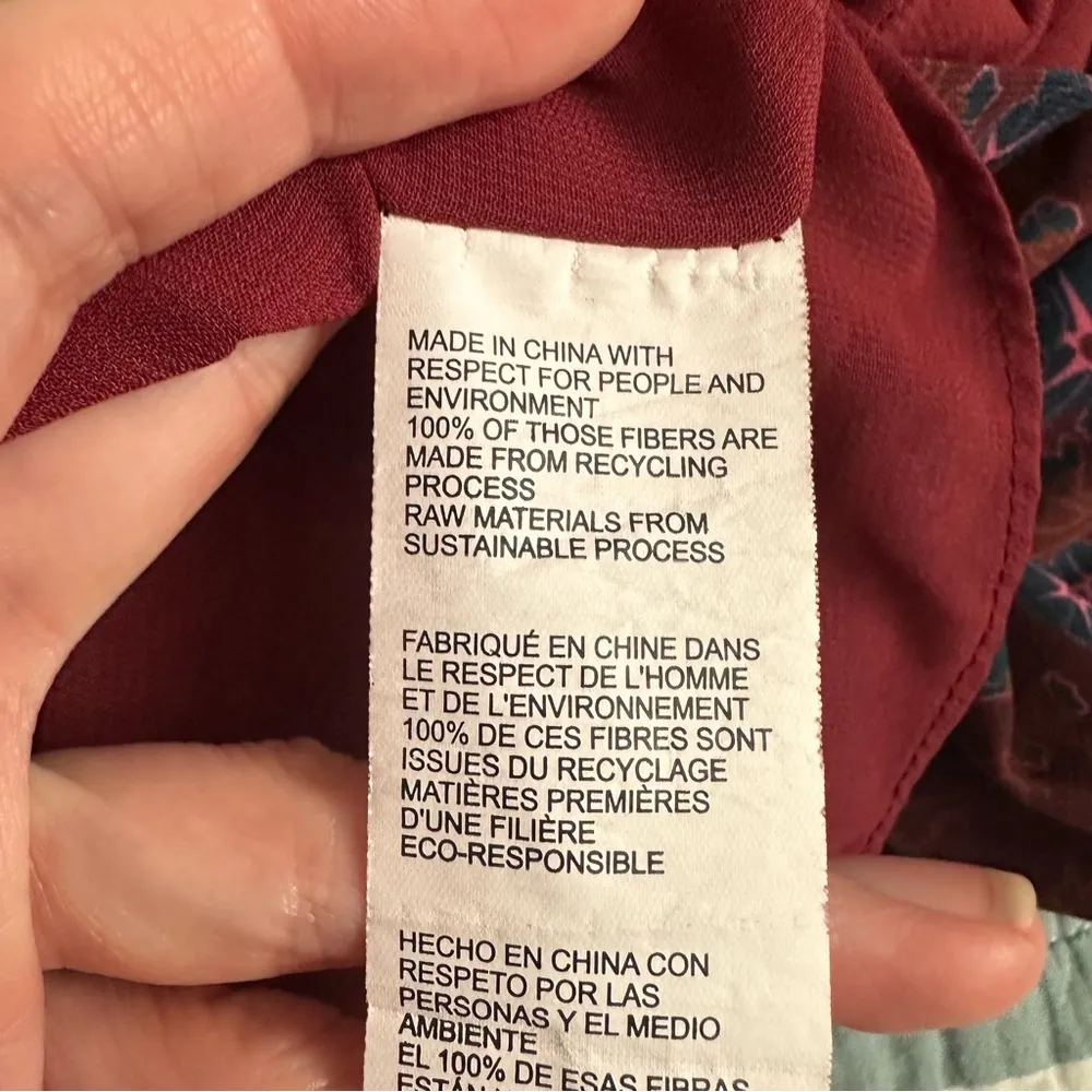 Derek Lam Mock Neck Shift Dress 40 Floral Crepe Maroon 6 - Image 13