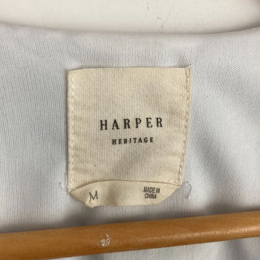 Harper Heritage| Off-white Patterned Wrap Dress sz M - Image 4