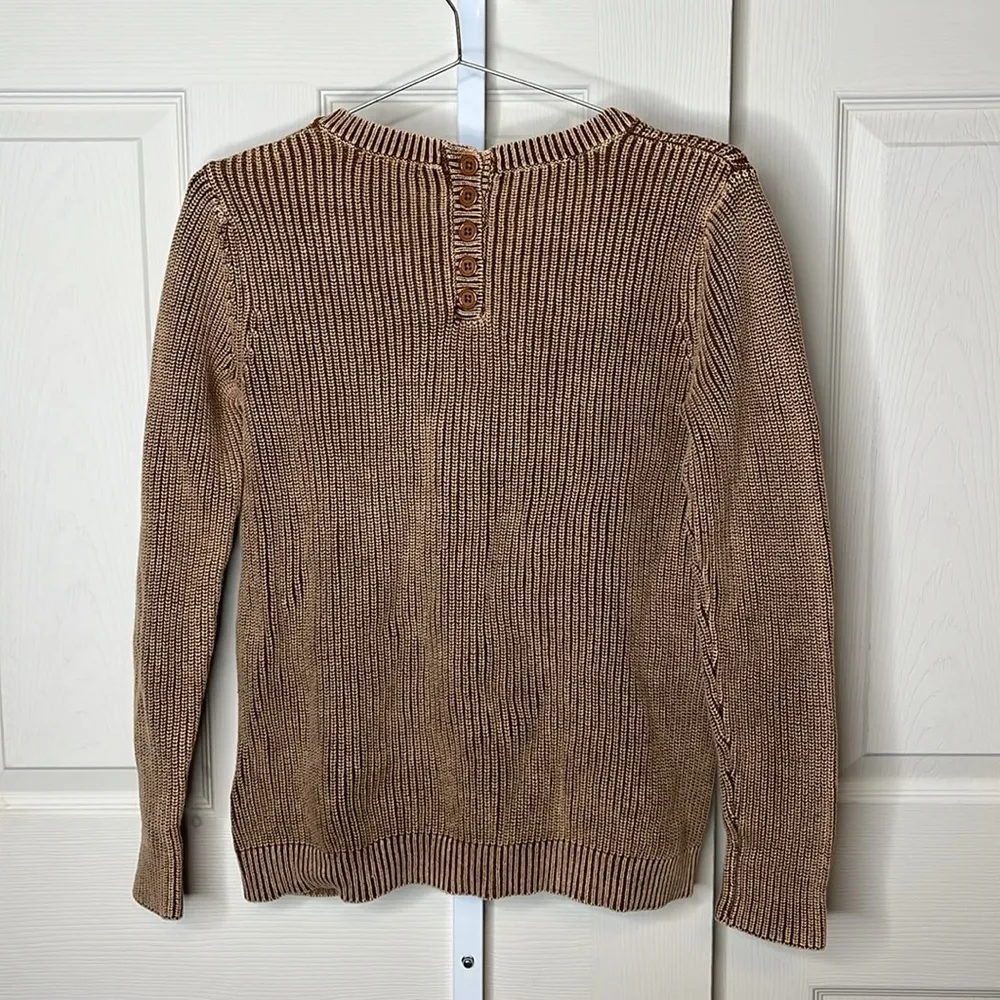 Tyler Boe Cotton Mineral Wash Crew Neck Sweater Tan - Image 6