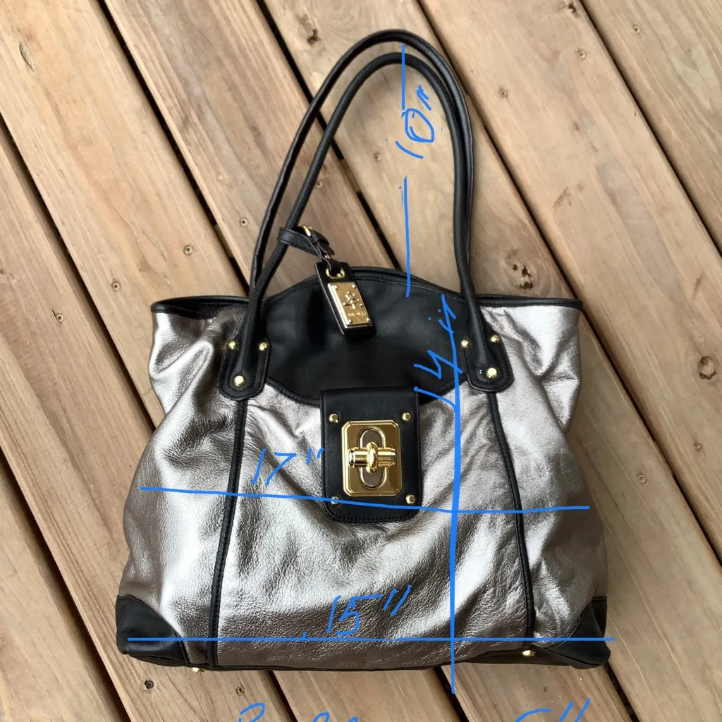 Beautiful large genuine leather bag 🌷🌷 Black - Image 4