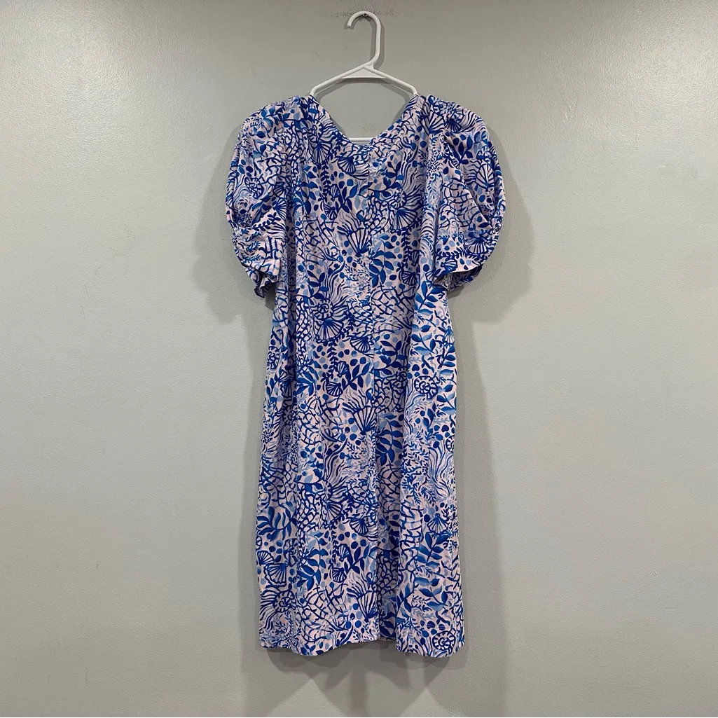 Lilly Pulitzer Haydn Short Sleeve Dress Calla Lilly Pink High Tide Good Vibes XL - Image 4