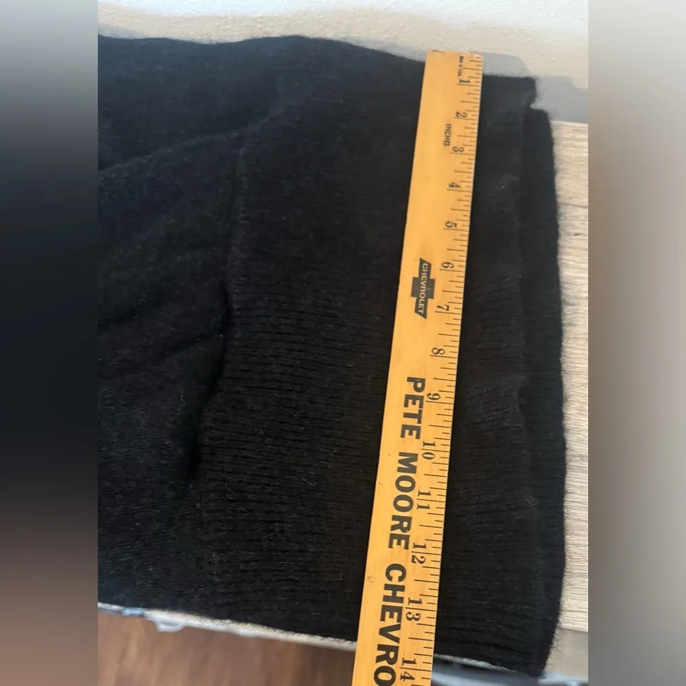 Vince Black Alpaca Wool Cashmere Blend Faux Wrap Sleeveless Sweater Top Small - Image 8