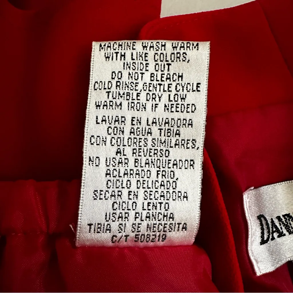 Danny & Nicole Red Two Piece Skirt Suit Set Sz 8 | Modest Holiday Evening Party - Image 8