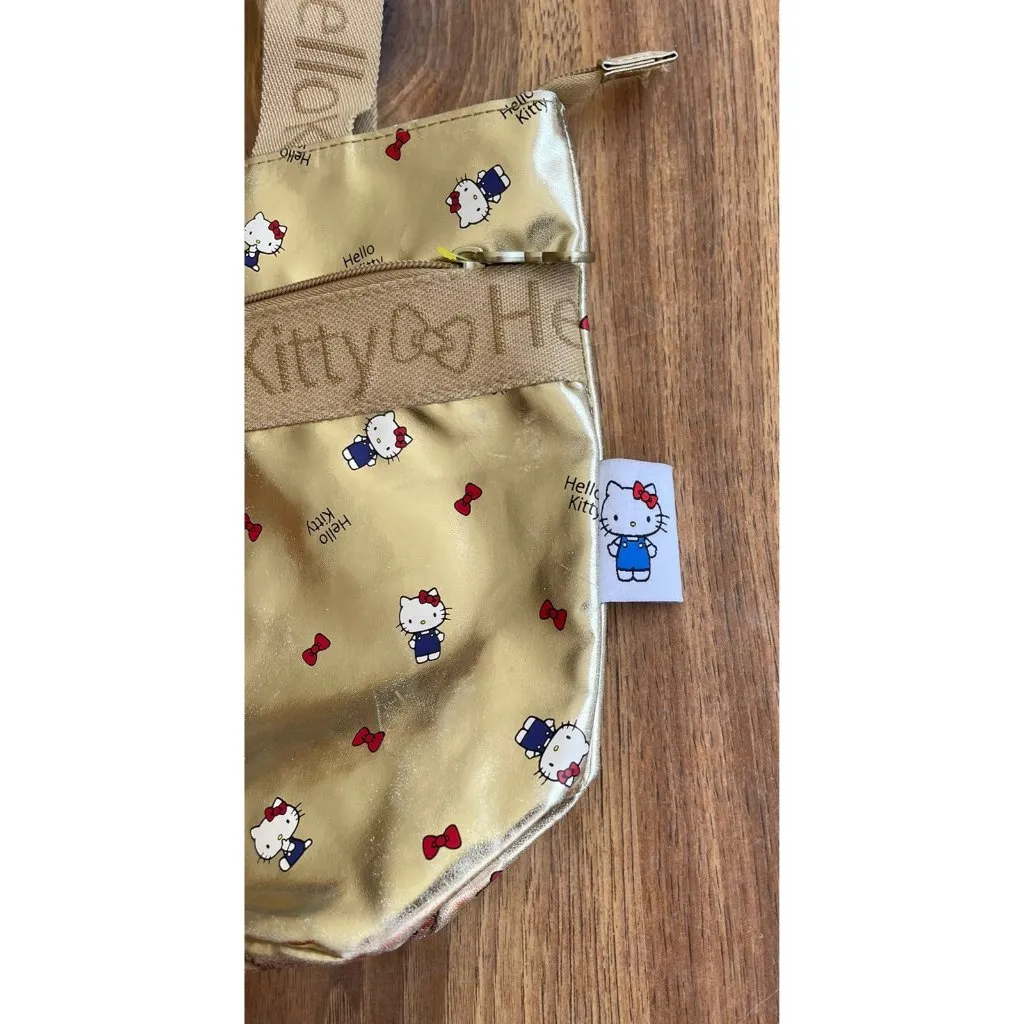 Vintage Hello Kitty Women's Medium Bag Gold Sanrio - Image 2