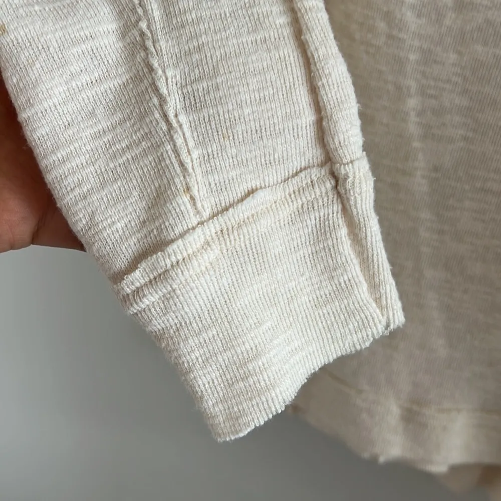 Free People We the Free Don't Forget Me Top Cream Neutral Knit Textured Small - Image 4