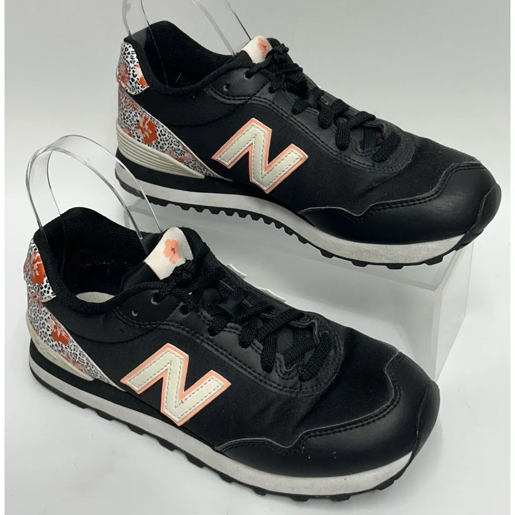 New Balance 515 Women's 7 Black Shoes Sneakers Tropical Flowers Leopard Print - Image 2